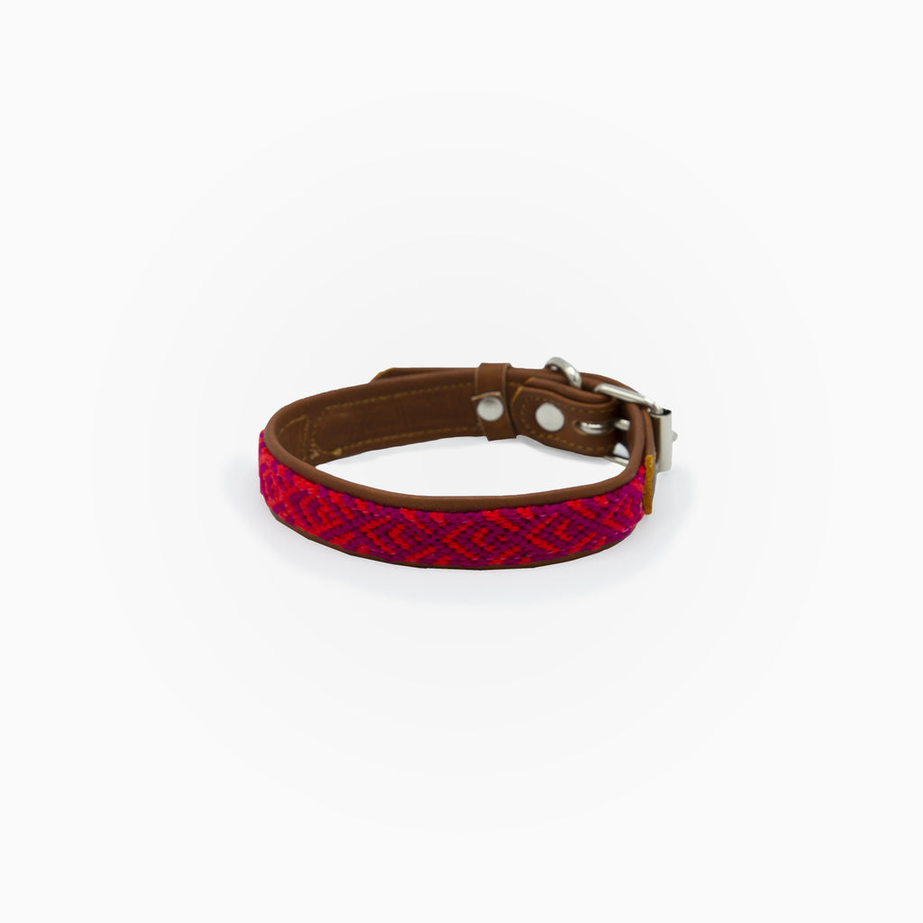 Collares para Perros - Artesanales - Color Rosa/Naranja - Exterior