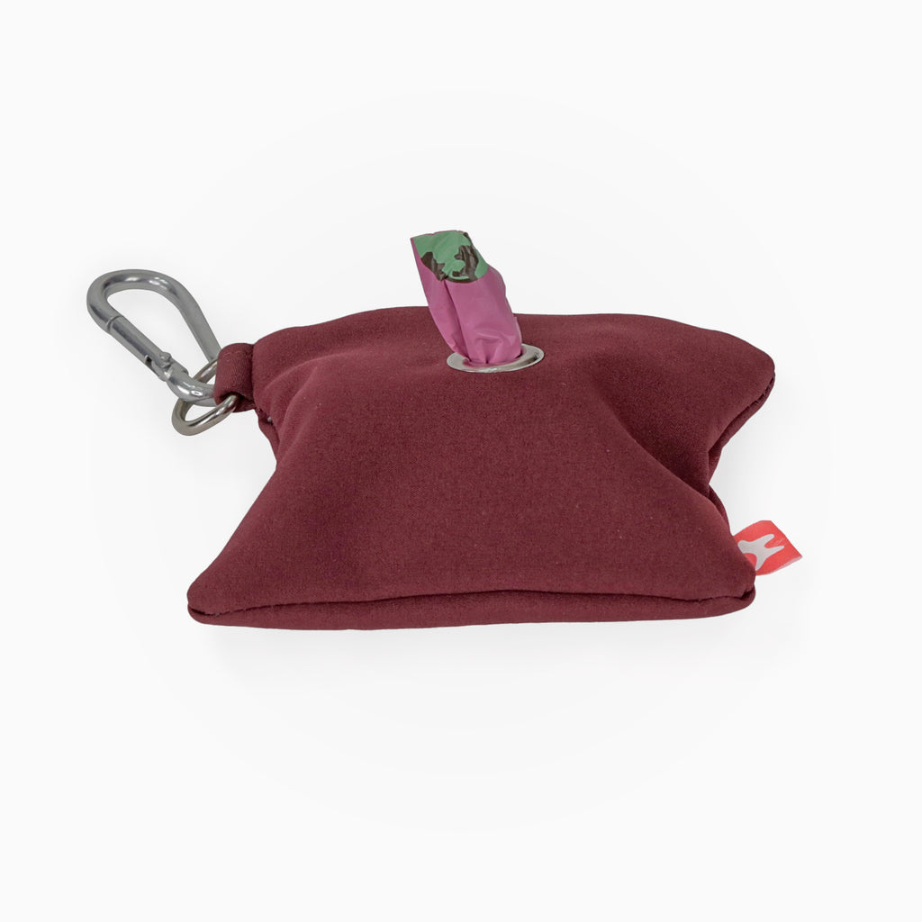 Accesorios para Perros - Contenedores de Bolsas Impermeable - Color Vino - Frente